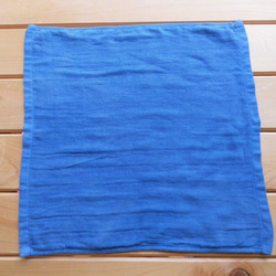 藍染め・茜の重ね染め・タオルハンカチ 2枚目の画像