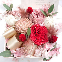 Treasure Flowers レッド【Flowers  Box】アンティークローズ 4枚目の画像
