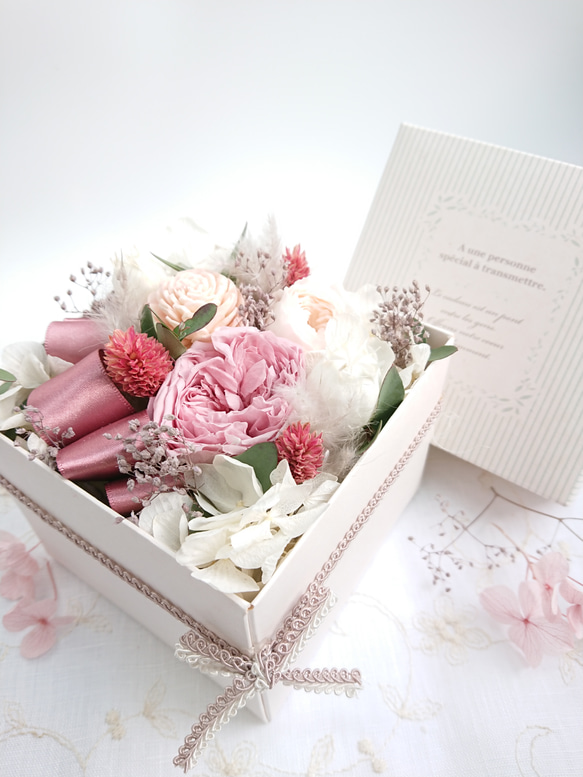 Treasure Flowers ペールピンク【Flowers  Box】アンティークローズ 3枚目の画像