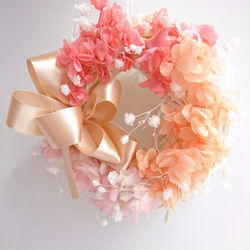 紫陽花ふわり【wreath　M】アジサイ&かすみ草・ボックス入り 4枚目の画像