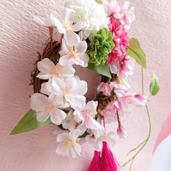 春爛漫・桜【Wreath S size】アーティシャルフラワー 2枚目の画像