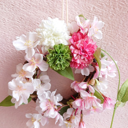 春爛漫・桜【Wreath S size】アーティシャルフラワー 3枚目の画像