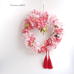 春爛漫・桜【Wreath M size】アーティシャルフラワー 1枚目の画像