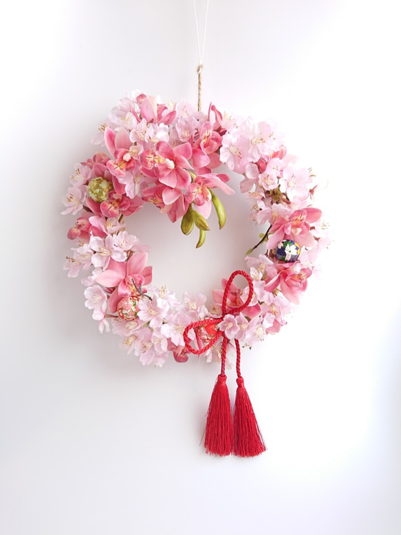 春爛漫・桜【Wreath M size】アーティシャルフラワー 4枚目の画像