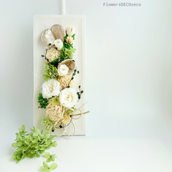 Rose garden【Wall deco&stand arrangement】Antique white 1枚目の画像