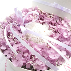 Merci～Avec des fleurs～【Box Wreath Lsize】紫陽花シンプル菫色 2枚目の画像