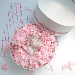 Merci～Avec des fleurs～【Box Wreath Lsize】紫陽花シンプル菫色 8枚目の画像
