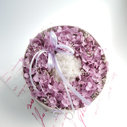Merci～Avec des fleurs～【Box Wreath Lsize】紫陽花シンプル菫色 7枚目の画像