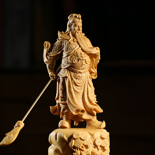 関公聖君 關羽 武財神 特上彫 仏教工芸品 木彫仏像 招財 収蔵品