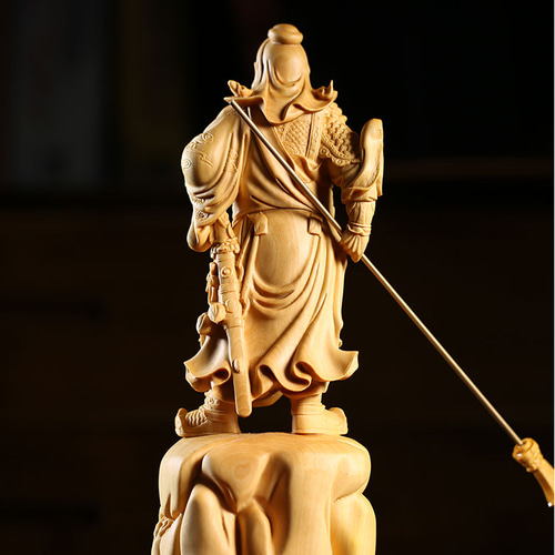 関公聖君 關羽 武財神 特上彫 仏教工芸品 木彫仏像 招財 収蔵品 彫刻