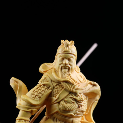 美術工芸品 威武関公 木彫仏像 置物 極上品 実木彫刻 収蔵品 彫刻 大波