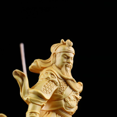 美術工芸品 威武関公 木彫仏像 置物 極上品 実木彫刻 収蔵品 彫刻 大波