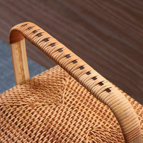 収納ケース 藤編 茶道具 ピクニック 小物入れ籠 便攜 かごバッグ 大波