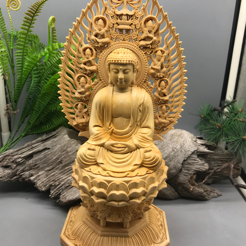 極上品 釈迦如来 阿弥陀如来 木彫仏像 精密彫刻 極上品 古美術