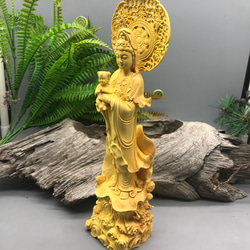 極上品 送子観世音立像 精密彫刻 供養品 彫刻工芸品  木彫仏像 2枚目の画像