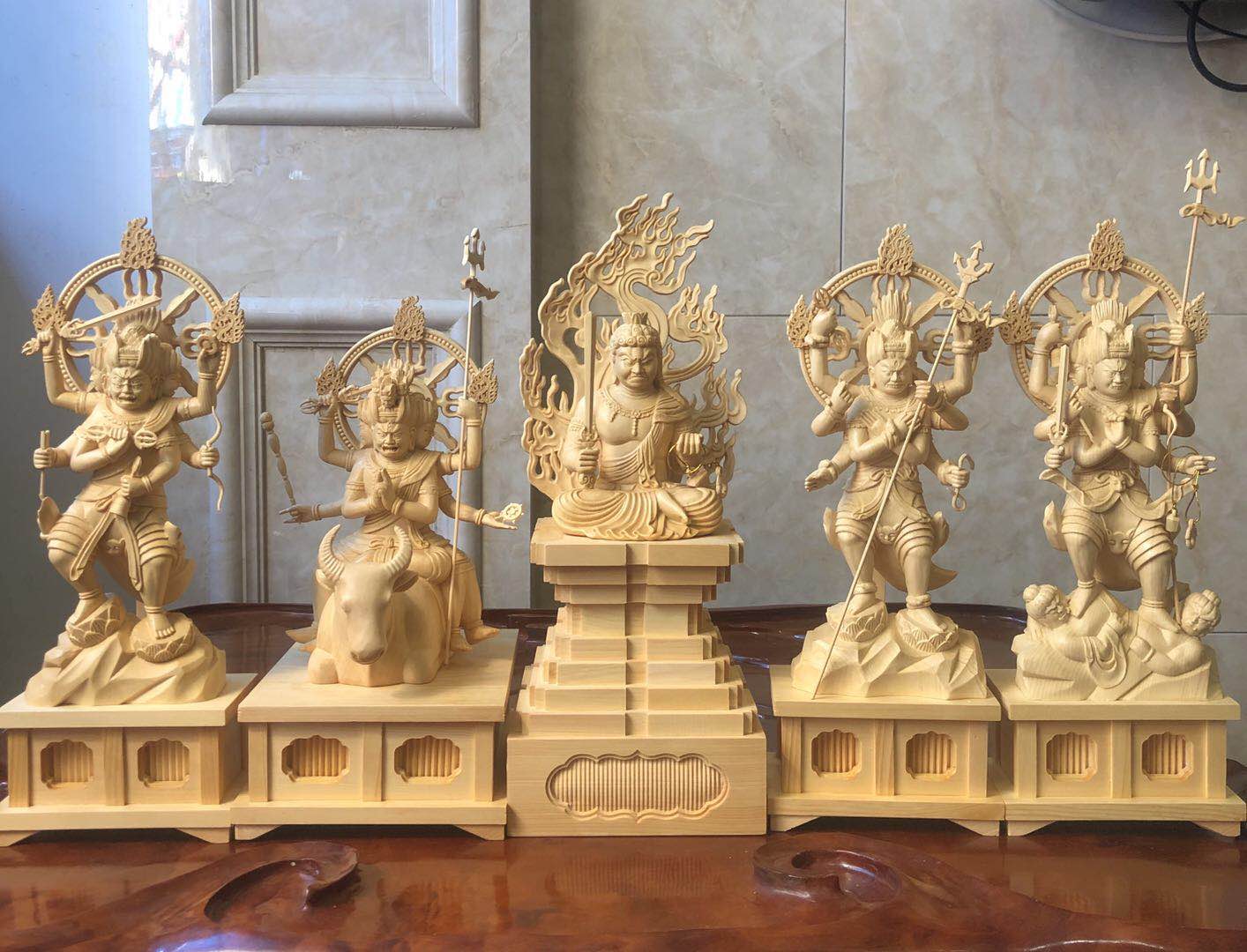 インド・古玩「夜叉神・青面金剛夜叉明王」インド密教・五大明王一神・木彫彩色古仏 インド・古玩「夜叉神・青面金剛夜叉明王」インド密教・五大明王