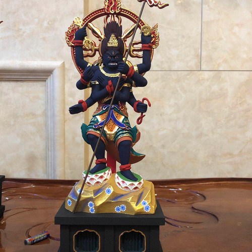 大型50cm 井波彫刻　総楠材 仏教工芸品 古美術仏師手仕上げ品 五大明王像一式 大型50cm 井波彫刻 総楠材 仏教工芸品 古美術仏師手仕上げ品