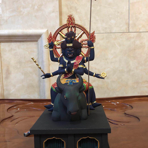 稀少珍品 五大明王像一式 彩繪 木製仏像 貴重供養品 仏師彫り 仏教工芸 