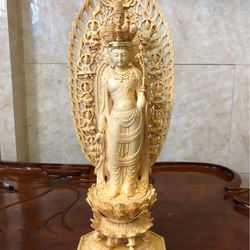 檜材精彫り穢迹金剛仏龕 リビング供養用無垢彫刻品 檜材精彫り穢迹金剛仏龕 リビング供養用無垢彫刻品 crkh231-