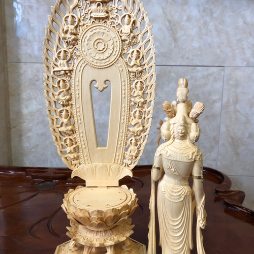 極上品 十一面観音菩薩 切金 木彫仏像 供養仏 仏師彫り 仏像