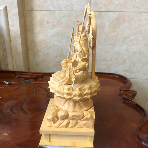 稀少珍品 仏師彫り 八臂·宇賀 弁財天 供養品 木彫仏像 彫刻 仏教工芸品