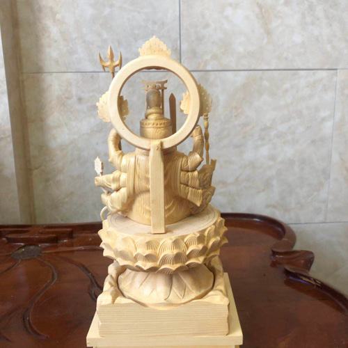 稀少珍品仏師彫り八臂·宇賀弁財天供養品 木彫仏像彫刻仏教工芸品職人
