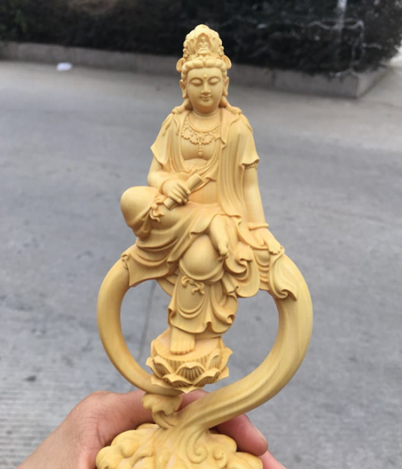 極上品 自在观音菩萨 仏教工芸品 精密彫刻 仏教美術 木彫仏像