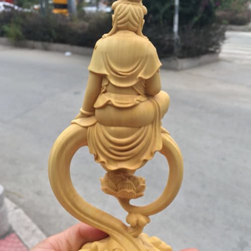 極上品 自在观音菩萨 仏教工芸品 精密彫刻 仏教美術 木彫仏像