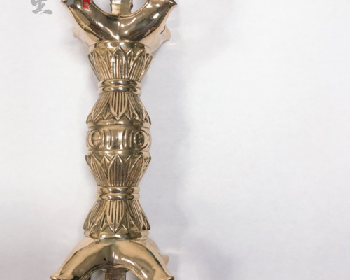 密教法具 四大明王 法器 五鈷杵 金剛杵 真鍮製 22cm 楽天市場】五鈷杵 22cm 特大サイズ 刻み細工入り 真言宗 密教法