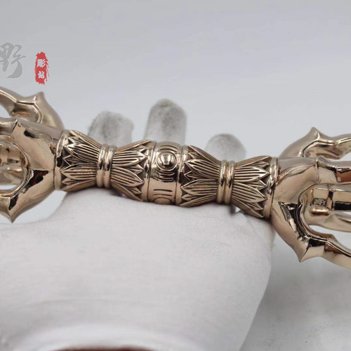 チベット仏教法器 大元憤怒 五鈷杵 金剛杵 密教法具 真鍮製vajra 12cm チベット仏教法器 大元憤怒 五鈷杵 金剛杵 密教法具 真鍮製vajra