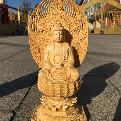 三宝仏 阿弥陀如来 薬師如来 釈迦如来 供養品 極上品 木彫仏像