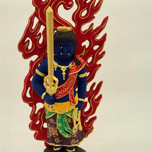 極上品 一刀彫り 仏教工芸品 精密彫刻 木彫仏像 仏師彫り 不動