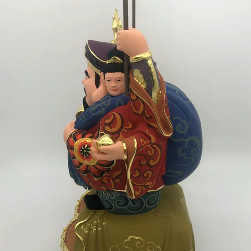【修縁堂】珍品 木彫仏像 七福神 三面大黒天立像 彩繪 本金 切金 天然木檜材 Amazon.co.jp: 修縁堂 珍品 木彫り 仏像 七福神三面大黒天 本金