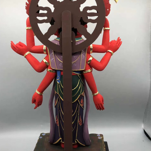 大型高62cm 井波彫刻　仏教工芸品　総楠製　極上彫　木彫仏像　馬頭観音菩薩立像 大型高62cm 井波彫刻 仏教工芸品 総楠製 極上彫 木彫仏像 馬頭