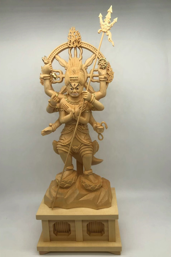 新作最高級切金極上品五大明王像職人手作り木彫仏像細密彫刻仏師