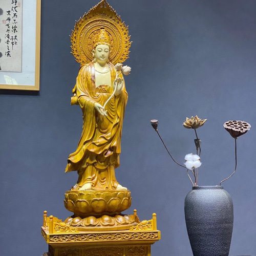 仏像 仏教美術 自在大勢至観音菩薩像 木の雕刻品 木彫り仏像 職人手作り 仏像 仏教美術 自在大勢至観音菩薩像 木の雕刻品 木彫り仏像 職人