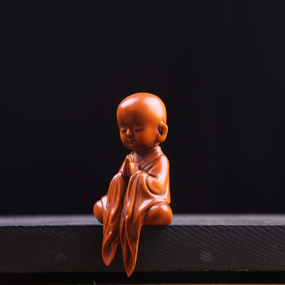 小沙彌  木製仏像  無病息災  仏師彫り  極上品  古美術  仏教工芸品 6枚目の画像