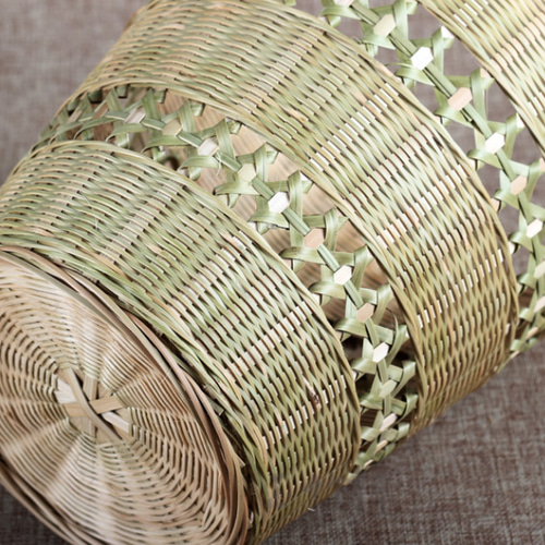 家庭用竹編 民芸職人手作り ゴミ箱 収納かご 工芸品 竹かご かごバッグ