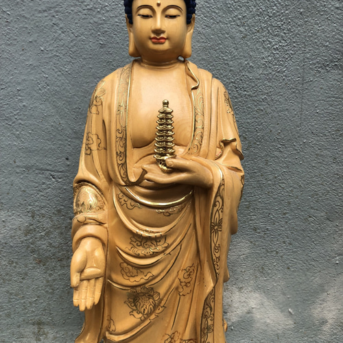 希少 大型 薬師三尊 薬師如来 日 · 月観音菩薩三尊 木彫り仏像 貴重 