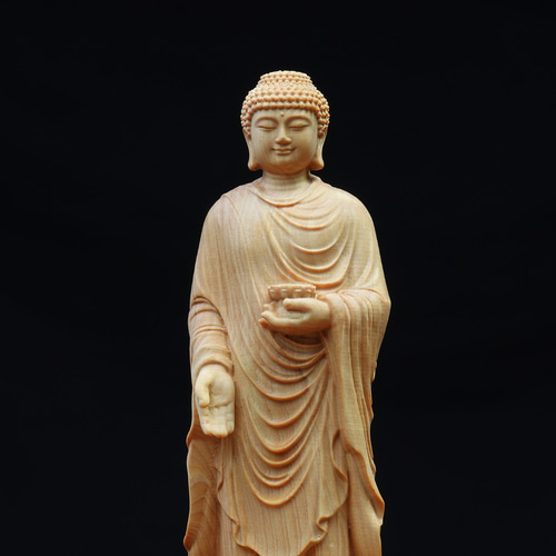 新作 西方三聖 阿弥陀如来三尊 観音菩薩 勢至菩薩 供養品 木彫