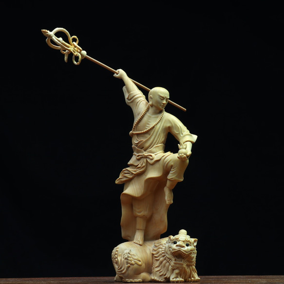 銅制 神獣 諦聴 地蔵王菩薩坐騎 仏壇 置物 美品 仏像 地