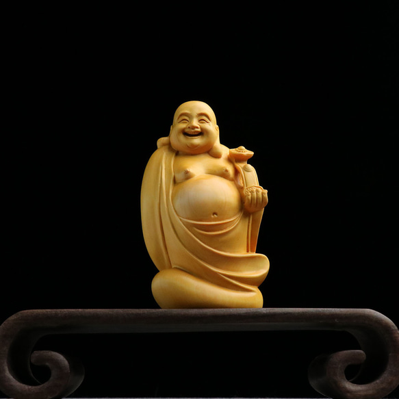 Amazon.co.jp: 極上品 仏教工芸品 木彫仏像 自在観音菩薩座像