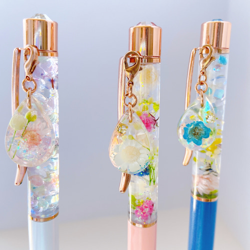 受注作成】お花のボールペンチャーム＆マスクチャーム