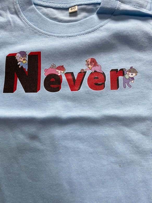 Never  ロゴ入りT-shirt 可愛い 5枚目の画像