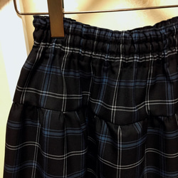 秋から春先 チェックのティアードスカート 防縮加工　M~L　丈～７５ｃｍまで可 3枚目の画像