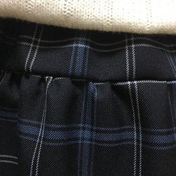 秋から春先 チェックのティアードスカート 防縮加工　M~L　丈～７５ｃｍまで可 5枚目の画像