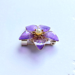 桔梗のブローチ 　秋　紫 4枚目の画像