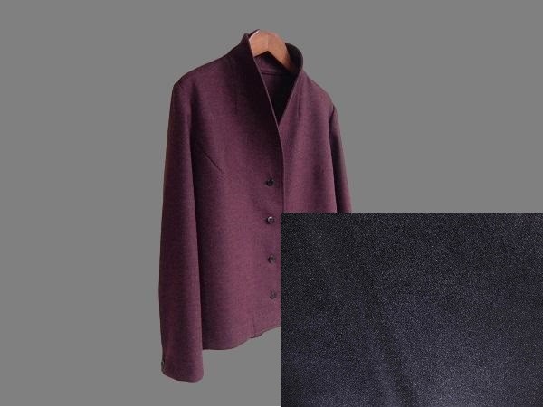 ～Series冬物生地ブラウス…渋紺伊製カシミア混紡ウール～