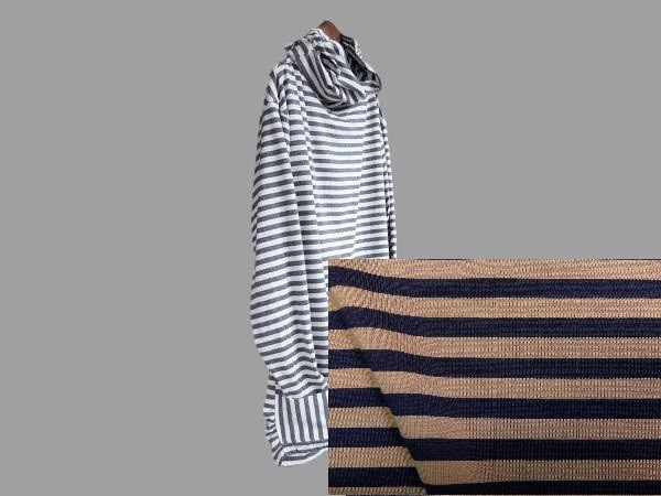 ～Seriesくしゅタートル…綿シルケット加工ボーダーニット～