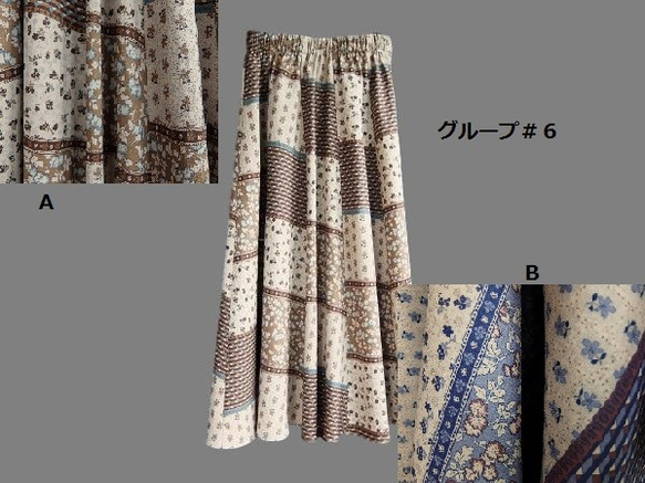 ～Seriesスカート(裏付仕様)…綿麻シーチングプリント生地選択～ 7枚目の画像